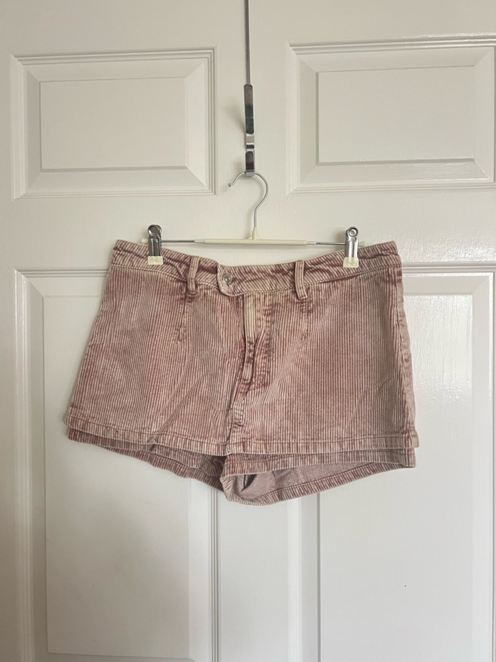 Free People Dusty Pink Corduroy High-Rise Shorts